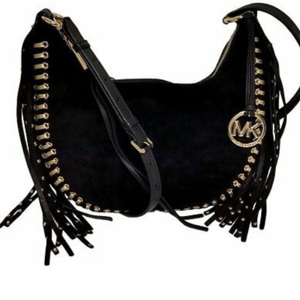 NWOT Michael Kors suede Rhea  Grommet handbag
